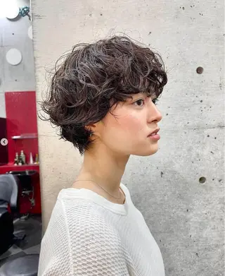 ショート パーマ ショートカット無料/ 小顔ショートのヘアスタイル