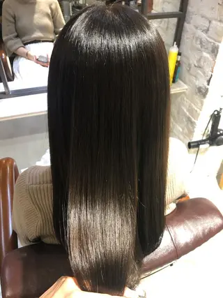 セミロング カラー 🤎艶髪×透明感🤎 【𝙔𝙐𝙕𝙐】のヘアスタイル