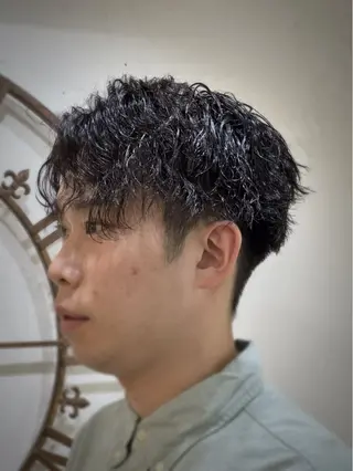 パーマ メンズ スパイキー/ ピンパーマ/緑川雄也のヘアスタイル