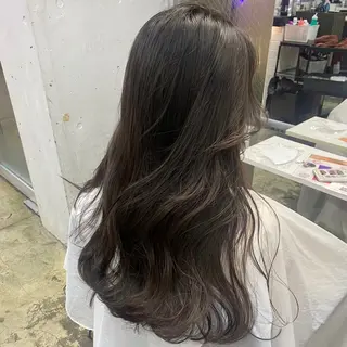 ロング カラー 木下 梓のヘアスタイル