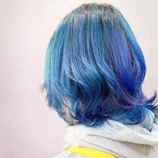ロング カラー デザインカラー/ 推しの配色　肥後のヘアスタイル