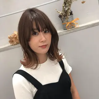 ミディアム 栄　mighty by H所属・不破一輝/栄/矢場町 ボブ/レイヤー/艶髪のヘアスタイル