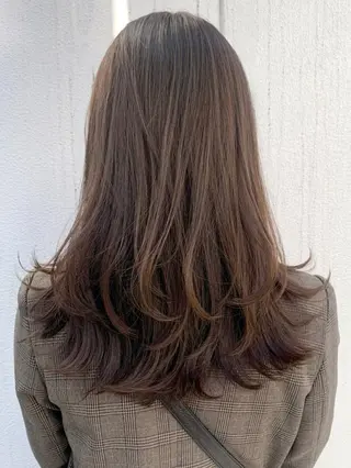 セミロング カラー パーマ ヘアアレンジ ITbyALBUM 八王子店のヘアスタイル