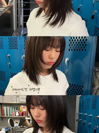 ミディアム 無料カット/ハイ トーンカラー/きらのヘアスタイル