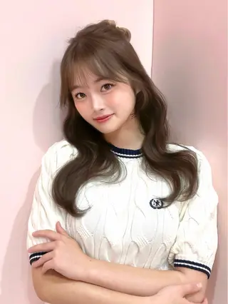 セミロング カラー 渋谷/韓国ヘア/ 顔まわり♡Ayakaのヘアスタイル