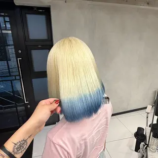 ミディアム カラー 【🦋綺麗めハイトー ン🦋】suzunoのヘアスタイル