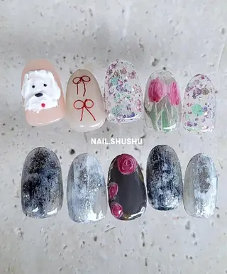 ネイル 3dパーツ/流行り 👧shushu❤️のネイルデザイン