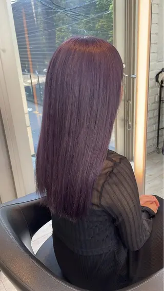 ロング カラー ブリーチ/髪質改善/ ハイトーン/暖色のヘアスタイル