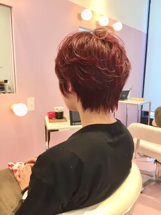 ショート 所渉/韓国レイヤー /ウルフカットのヘアスタイル