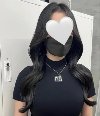 ロング マンツーマン／韓国 ヘア‎Amiのヘアスタイル