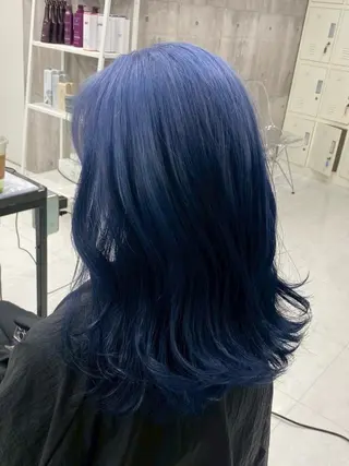 セミロング カラー パーマ ヘアアレンジ メンズ キッズ レイヤー×ハイトーン / mihana🪐のヘアスタイル