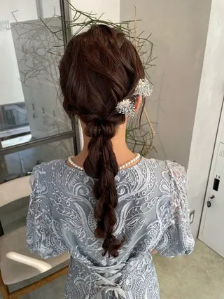 ヘアアレンジ 透明感カラー✨艶髪 制作🌱山根あゆみのヘアスタイル