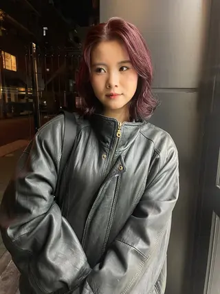 ミディアム ボブカットモデル/パ ーマ/harunaのヘアスタイル