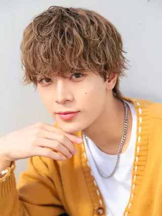 ショート カラー パーマ メンズ メンズパーマ メンズ特化ryoのヘアスタイル