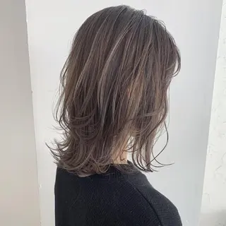 ミディアム カラー 渋谷ブリーチカラー 韓国ヘアyuikoのヘアスタイル