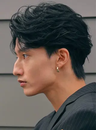 ショート カラー パーマ メンズ retouch by fifth ginza所属・fifth 窪田潤平のヘアスタイル