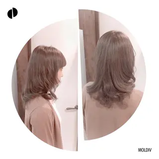 ミディアム セミロング カラー ✨縮毛矯正✨髪質改善 ナカシマ ユミのヘアスタイル