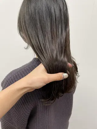 セミロング カラー ヘアアレンジ 酸性縮毛矯正🧴韓国 レイヤー/髪質改善のヘアスタイル