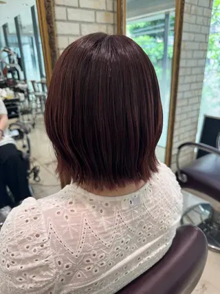 ショート コテ巻き風/ボブ パーマ🌼杉田 萌恵のヘアスタイル