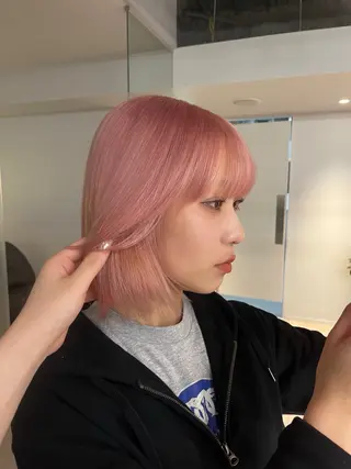 カラー films所属・AYA/films 韓国/レイヤー／ボブのヘアスタイル