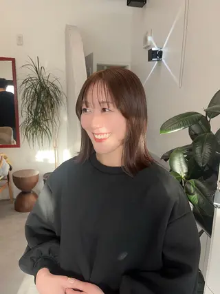 ミディアム カラー 金沢市/美容師/ 岡島由希美のマツエク・マツパデザイン