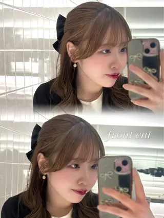 ロング 西田 美侑/カットモデルのヘアスタイル