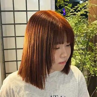 ミディアム ハイトーン/レイヤー カット/TAKEのヘアスタイル