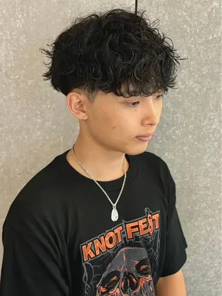 ショート パーマ Niau高崎店所属・メンズ専門　太田 楽々のヘアスタイル