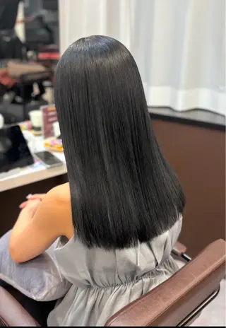 セミロング カラー 韓国×髪質改善カラー 💎hinaのヘアスタイル