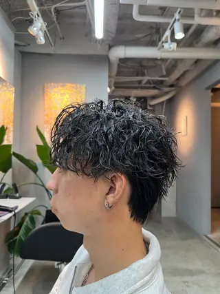 ショート パーマ メンズ Alo所属・💥メンズパーマ /表参道/モント💥のヘアスタイル