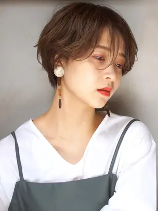 ショート hoNua. 栄/透明感カラーのヘアスタイル