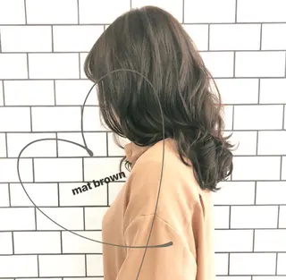 ミディアム カラー お洒落パーマ/ 艶カラー/michiのヘアスタイル