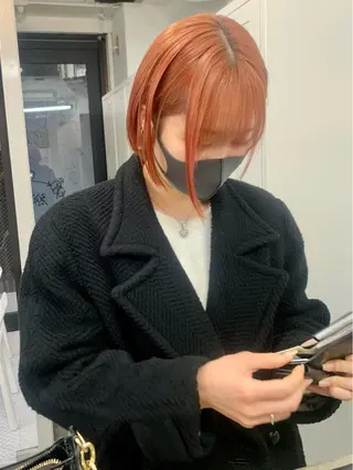 ショート カラー ヘアアレンジ ハイトーン/美髪矯正 🍃大江拓実のヘアスタイル