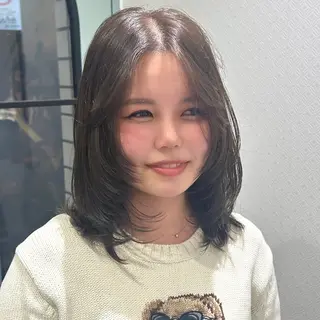 ミディアム カラー ヘアアレンジ 🍓女性専用サロン/ こころ🍓のヘアスタイル