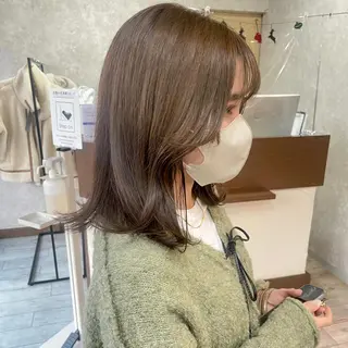 ミディアム カラー 高橋 みく/ minim 暖色のヘアスタイル