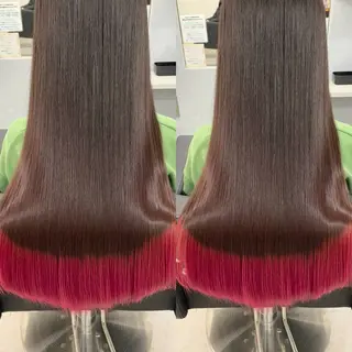 ロング カラー ブリーチ無しダブル カラー🦕まどかのヘアスタイル