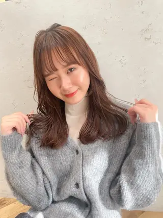 セミロング 産休中2026.4月 復帰予定/野崎華代のヘアスタイル