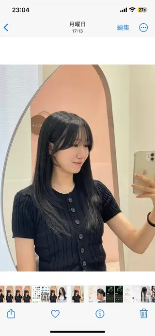 セミロング ❤︎︎韓国ヘア❤︎︎ 𝑺𝒉𝒊𝒉𝒐のヘアスタイル