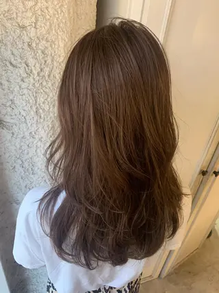 ロング カラー ヘアアレンジ メンズ 🤎艶髪×透明感🤎 【𝙔𝙐𝙕𝙐】のヘアスタイル