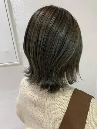 ミディアム カラー ヘアアレンジ 🫧透明感カラー/ ボブ/小笠原汐海🪽のヘアスタイル