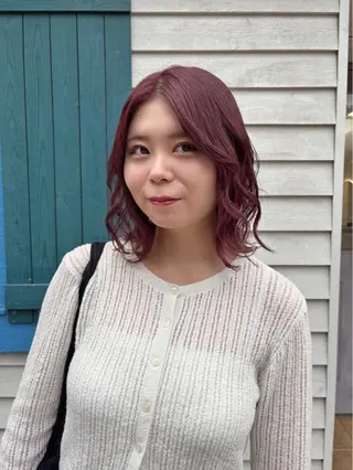 ミディアム カラー ヘアアレンジ 艶髪/髪質改善/ 松村きさらのヘアスタイル