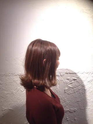ミディアム カラー ヘアアレンジ yeope所属・ハイトーンカラー ブリーチ専門・天神のヘアスタイル