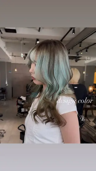 ロング カラー 💜ハイトーン💛 マジカルかいちゃんのヘアスタイル