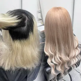 ロング カラー RIO🩶NEXT/ エクステ/ハイトーンのヘアスタイル