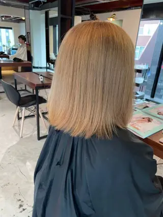 ミディアム 最新ケアカラー 髪質改善YUTOのヘアスタイル