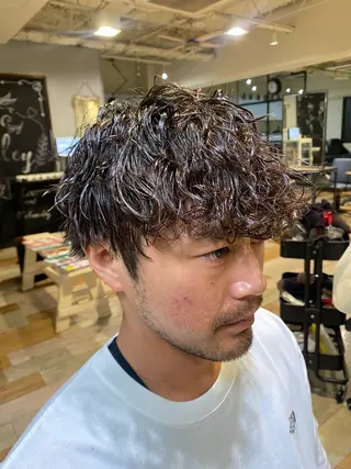 パーマ メンズ メンズカット/パーマ 艶カラーTAIGA︎のヘアスタイル