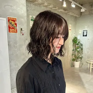 ミディアム パーマ 透明感カラー/メンズ /ボブKanna🪄のヘアスタイル