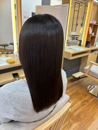 セミロング 韓国ヘア sasugaのヘアスタイル