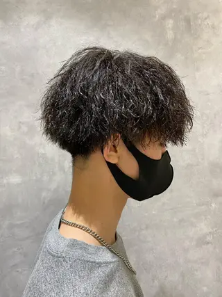 ショート パーマ メンズ ショートヘアはお任せ 冨樫真未のヘアスタイル