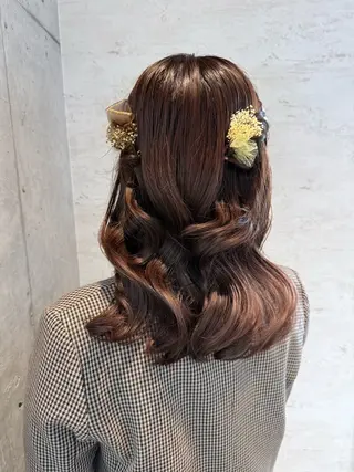 セミロング ヘアアレンジ 女性に人気♪ はやしほのかのヘアスタイル